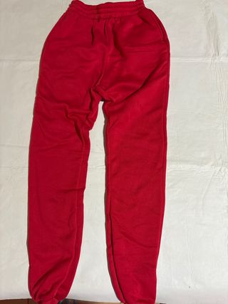 Pantalones deportivos rojos mujer