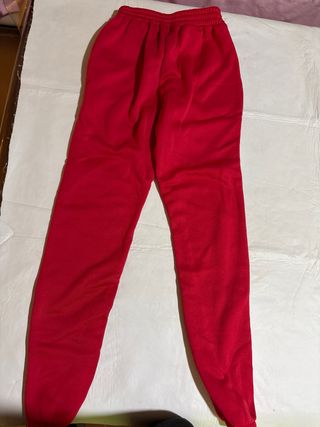 Pantalones deportivos rojos mujer