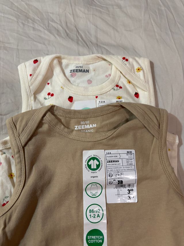 Bodies Bebé Zeeman 86/92 Algodón Stretch
