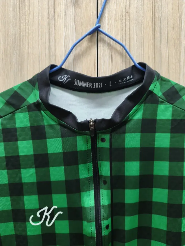 Maillot KVSport a cuadros verde