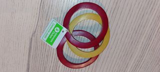 Intermon Oxfam Set di 3 braccialetti in legno