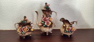 Juego 3 piezas cerámica té/café