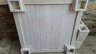 Mesa de centro de mármol y cristal