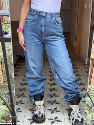 Jeans tiro alto Zara
