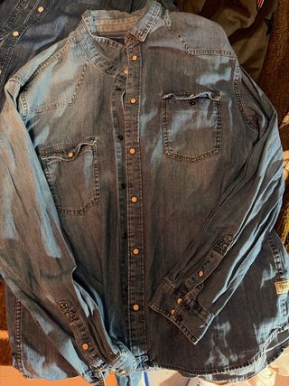 Camisa vaquera Zara azul