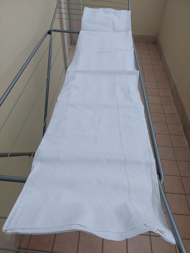 Tris lenzuola singole cotone bianche