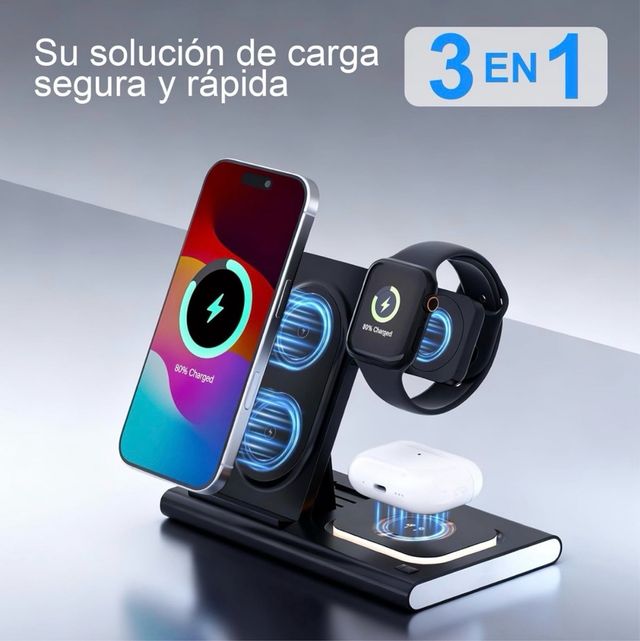 Caricatore wireless 3 in 1