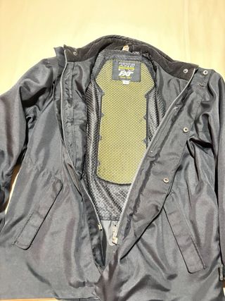 Chaqueta de motorista negra