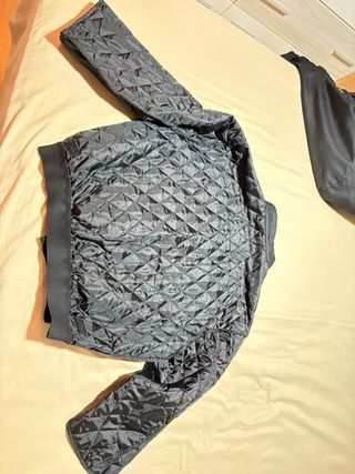 Chaqueta de motorista negra