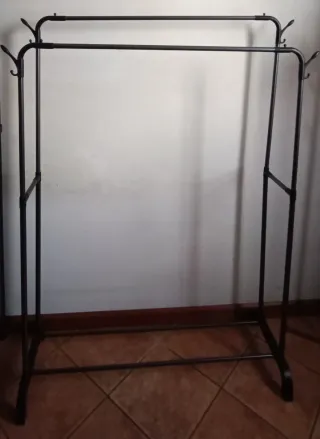 Appendiabiti doppio metallo nero