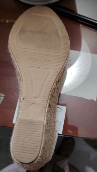 Zapatos cuña beige mujer talla 39