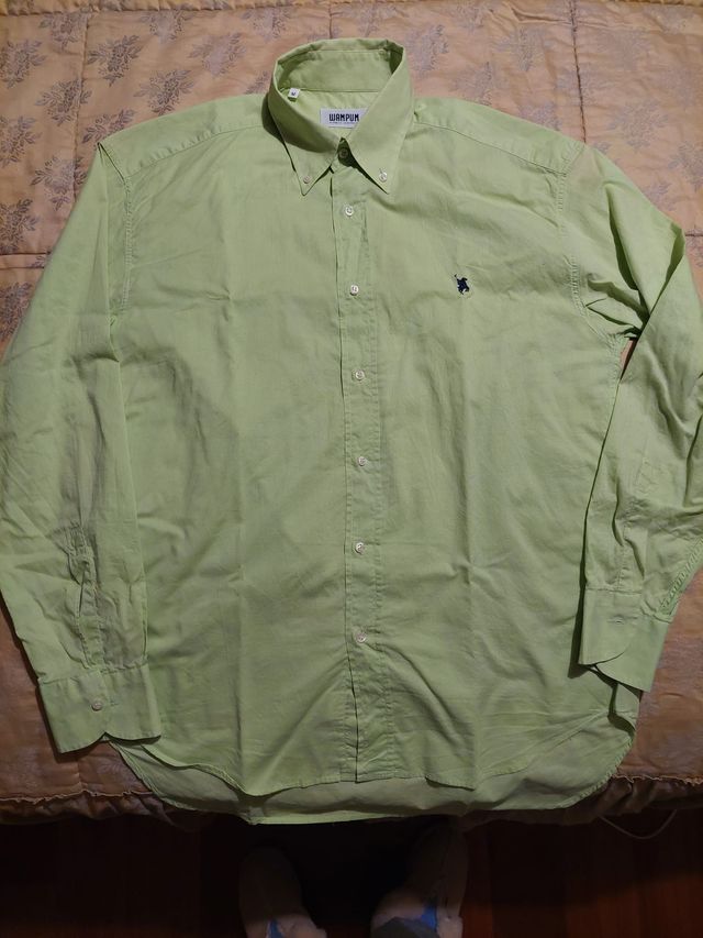 Camicia uomo WAMPUM cotone verde TG M