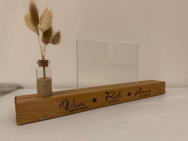 Portafoto Legno Artigianale Incisione Laser