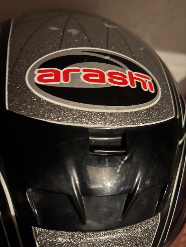 Casco Moto Arashi Negro y Plata