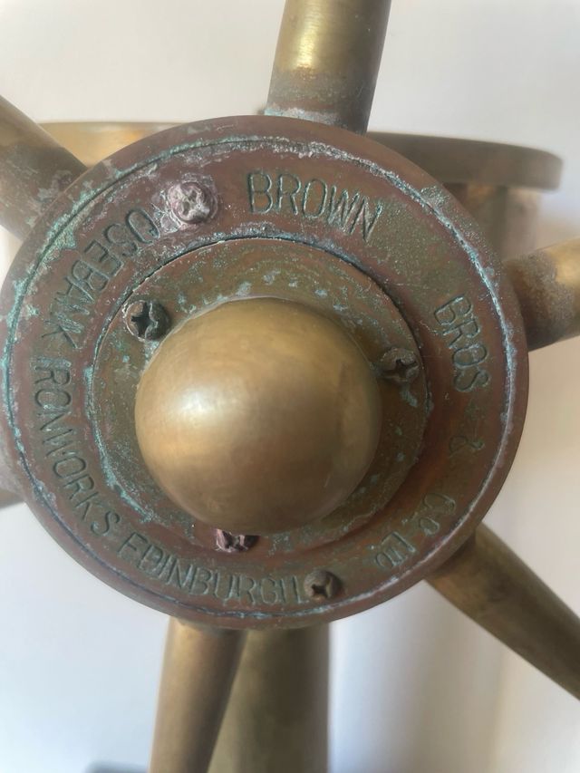 Timón de Velero Inglés en bronce