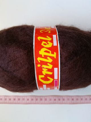 Ovillo lana pelo marrón oscuro 100 g CRILPEL tejer