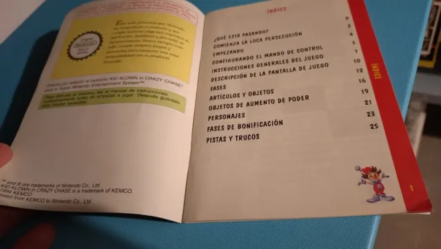 Instrucciones PAL España Crazy Chase SuperNintendo