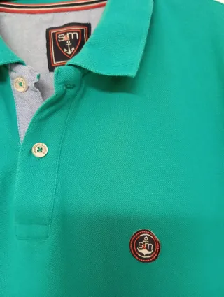 Polo S&M Verde Hombre Manga Corta Talla S