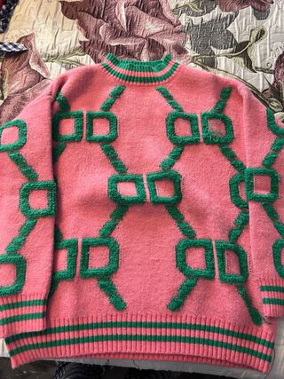 Jersey juvenil rosa y verde