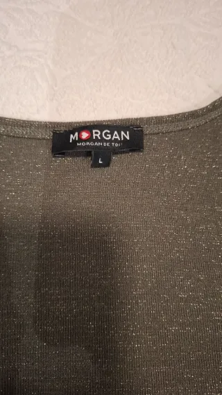 Camiseta Morgan verde/dorada