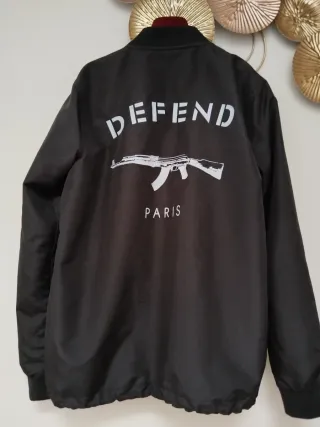 Bomber nero DEFEND PARIS