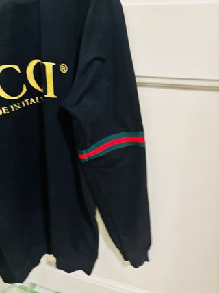Sudadera Gucci Mujer Logo Dorado Talla XL