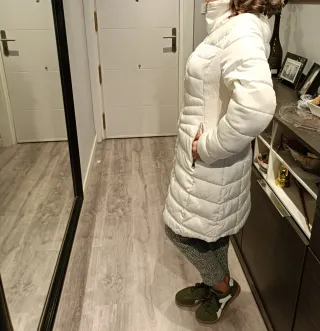 Abrigo acolchado Armanzi blanco talla L