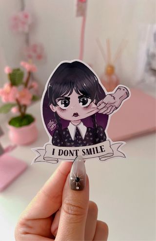 Sticker Miércoles Addams fanart
