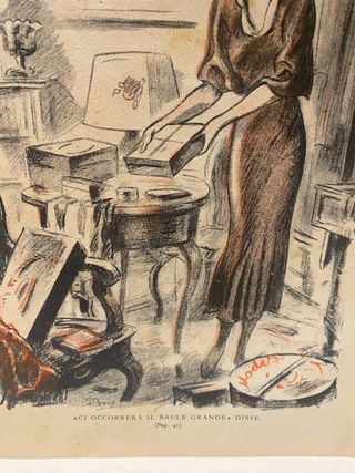 Stampa vintage Ci occorrerà il baule grande