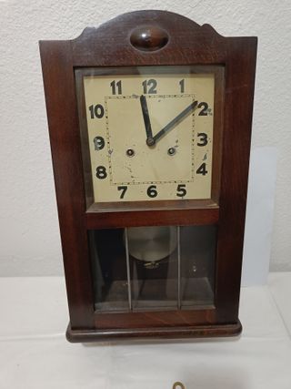 Reloj Pared Antiguo Madera Péndulo