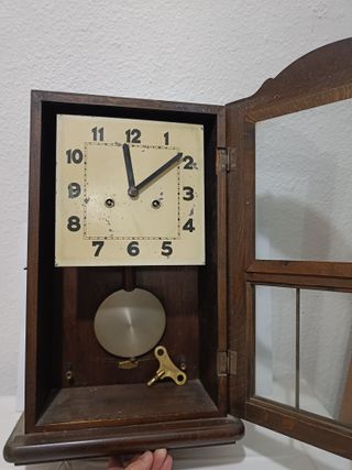 Reloj Pared Antiguo Madera Péndulo