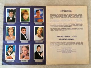 Álbum Cromos súper Guay Películas y Artistas 80’s