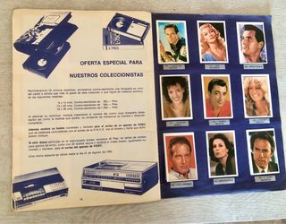 Álbum Cromos súper Guay Películas y Artistas 80’s