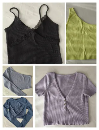 Conjunto 5 Tops Mujer Talla XS - S