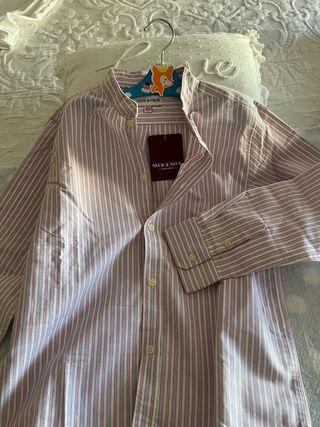 Camisa de algodón rosa Neck & Neck. talla 8 años.