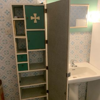 Mueble auxiliar baño madera