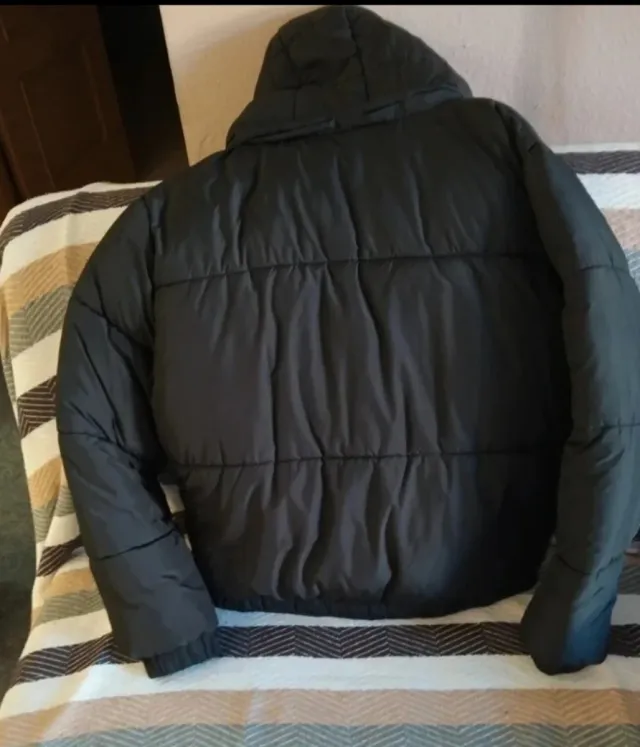 Abrigo Fila Negro Talla L Mujer