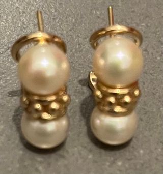 Pendientes con dobles perlas de Majórica