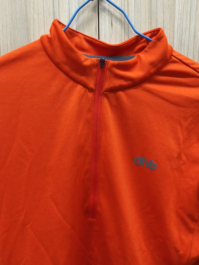Maillot DHB naranja cremallera corta