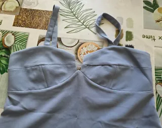 Top Zara azul
