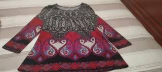 Vestido hippie estampado talla L