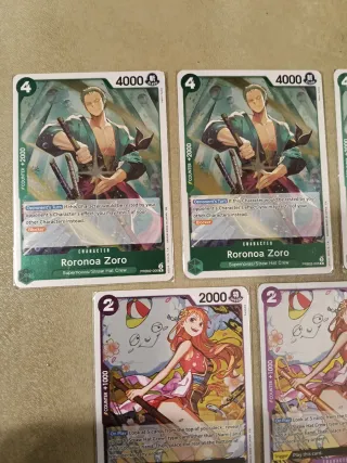 5 Cartas One Piece PRB02 Roronoa Zoro y Nami