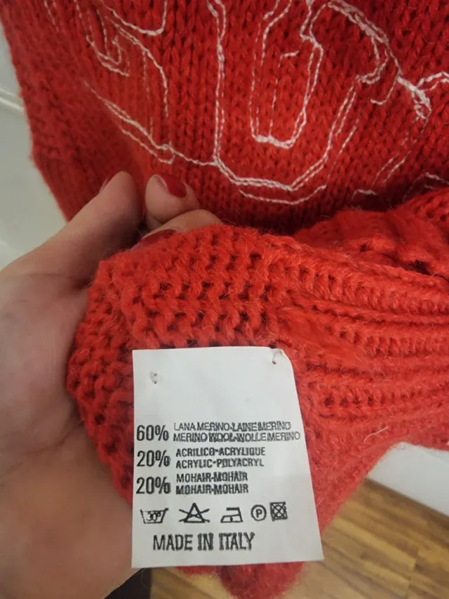 Gilet Guru Rosso Collo Alto Vintage Y2K