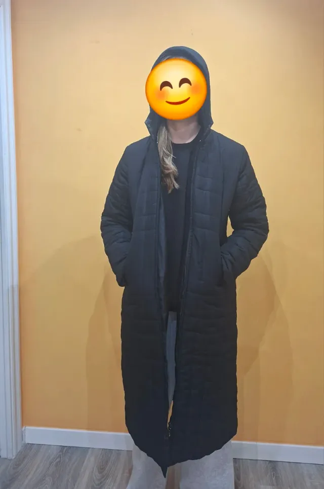 Abrigo largo acolchado mujer