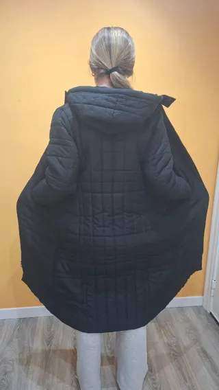 Abrigo largo acolchado mujer