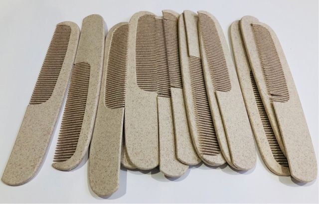 5 Sets Cepillo Pelo, Peine y Espejo de Caña trigo