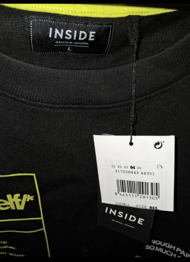 Sudadera INSIDE Negra Talla L