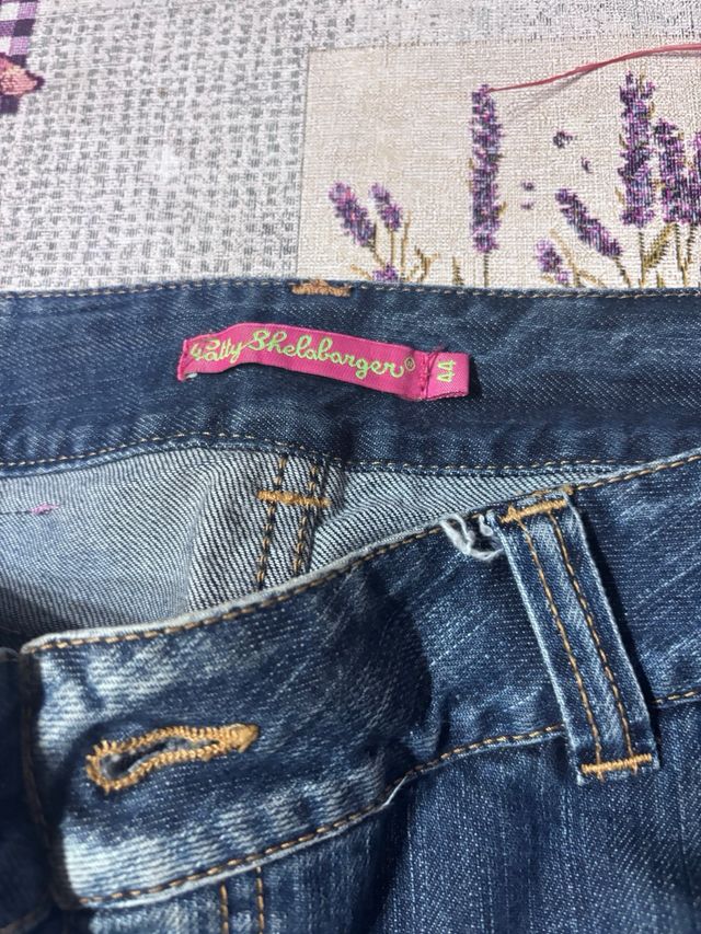 Jeans donna zampa con fiori