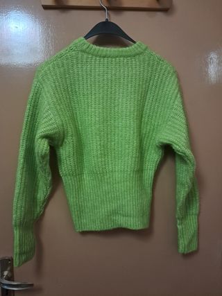 Jersey verde menta tejido
