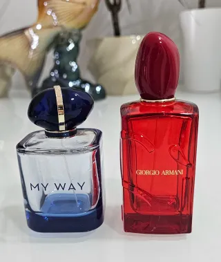 Frascos de perfumes Giorgio Armani My Way y Si